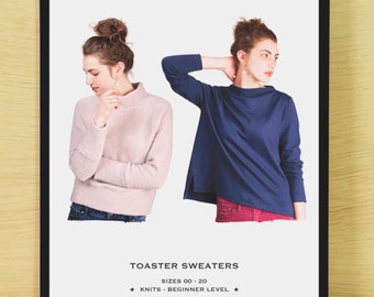 Toaster Sweater Sewing Pattern: Sew House Seven (Sizes 00-20) Knit Fabrics, Beginner
