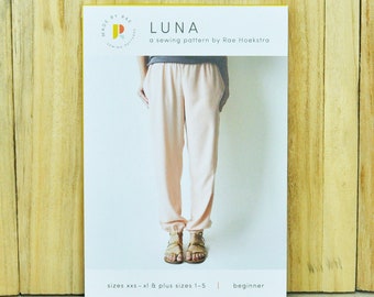 Luna Pants - Sewing Pattern by Made by Rae - For Woven or Knit Fabrics