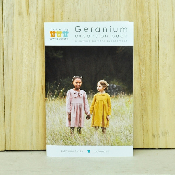 Geranium Dress Expansion Pack - Girl's Sewing Pattern by Made by Rae - For Woven Fabrics