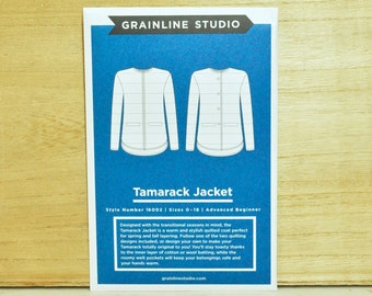Tamarack Jacket - Quilted Jacket - Two Size Ranges - Sewing Pattern by Grainline Studio - For Woven Fabrics