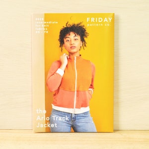 Arlo Track Jacket Sewing Pattern: Friday Pattern Co. (Unisex XS-7X)  Knit Fabric, Intermediate
