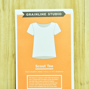 Scout Tee - Sewing Pattern by Grainline Studio - For Woven Fabrics - Beginner