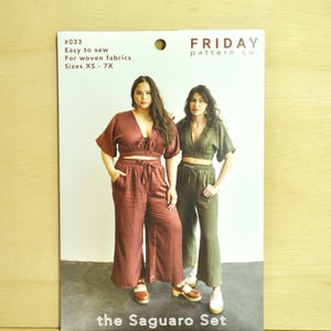 The Saguaro Set - Sewing Pattern by Friday Pattern Co. - For Woven Fabrics - Advanced Beginner