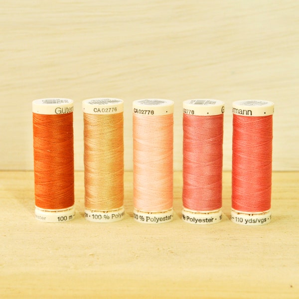 Gutermann Sew-All Polyester Thread - 110 yards/100 m - Various Warm Tones - Sold Separately