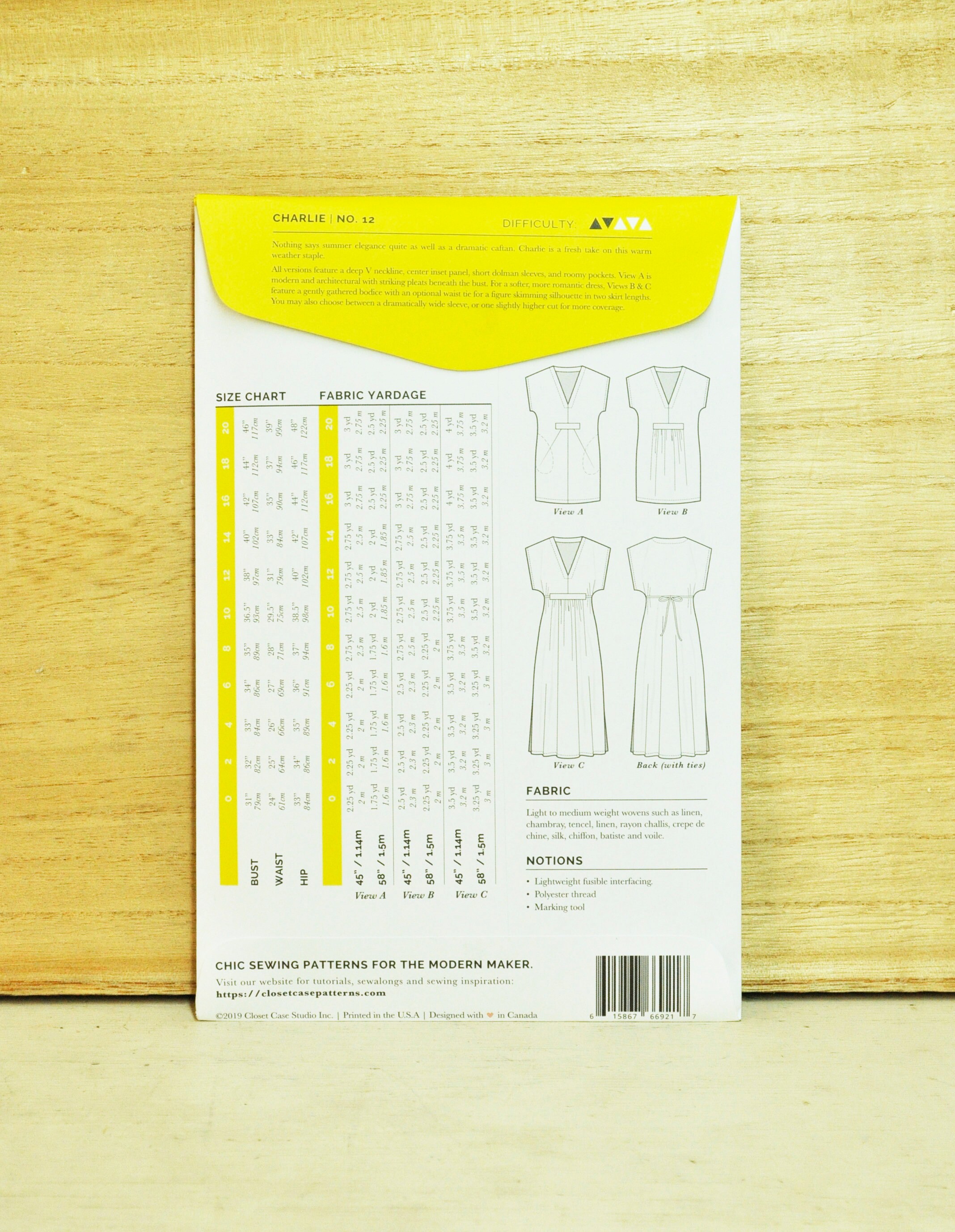 Charlie Patterns Charlie Caftan Dress - Sewing Pattern by Closet Case/closet Core - for ...