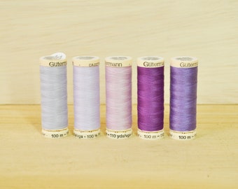 Gutermann Sew-All Polyester Thread - 110 yards/100 m - Violets - Sold Separately