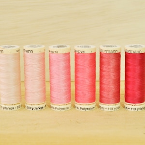 Gutermann Sew-All Polyester Thread - 110 yards/100 m - Pinks - Sold Separately