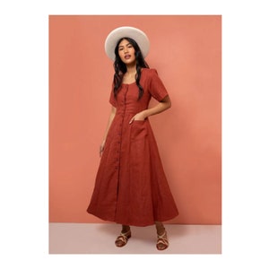 The Hughes Dress - Sewing Pattern by Friday Pattern Co. - For Woven Fabrics - Intermediate