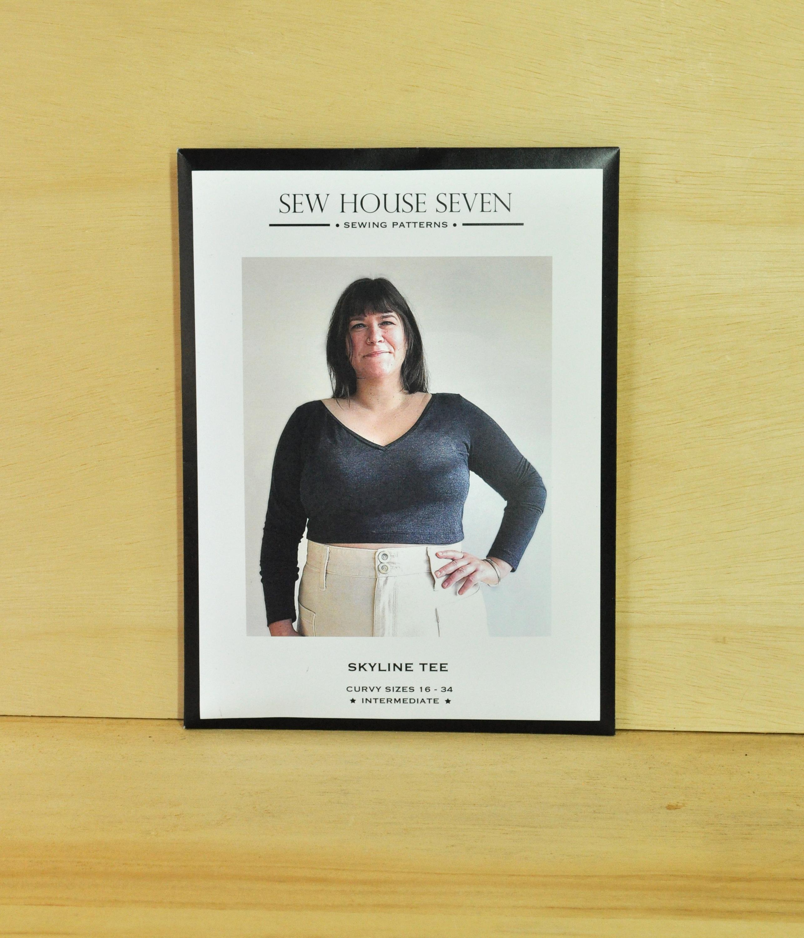 Skyline Tee - Sizes 16 - 34 - Sewing Pattern by Sew House Seven - For Knit Fabrics - Intermediate