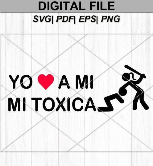 NOVIO TOXICO CALCOMANIA STICKER DECAL DE VINILO BLANCO 10" 👍