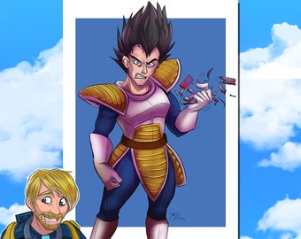 A4 Digital Art Print - Vegeta - Dragon Ball Z