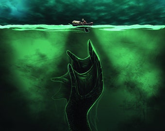 A4 Digital Art Print - Dagon Comic Poster