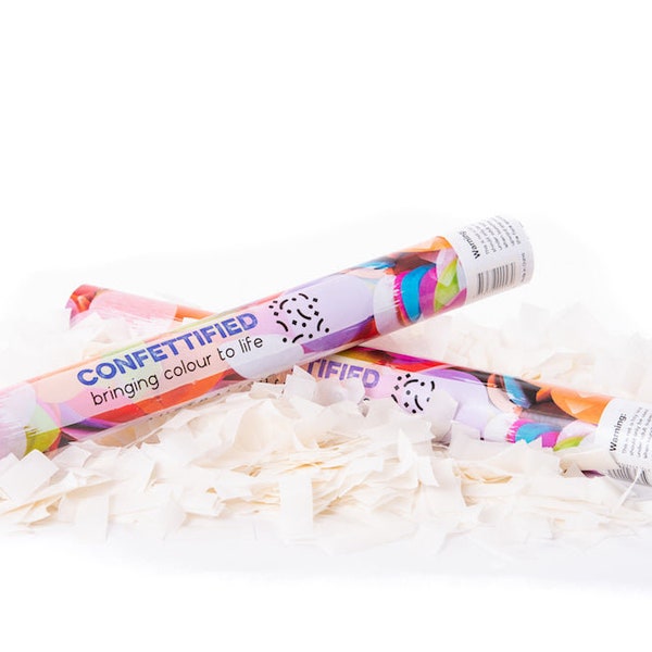 White Paper Slips Confetti cannon launcher/popper