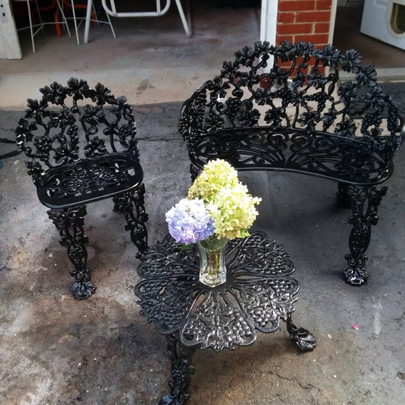 Eight pieces of authentic antique cast iron furniture. Etsy