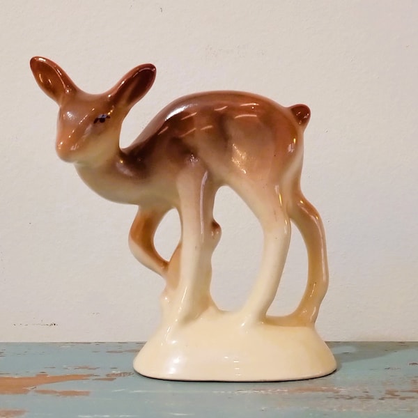Vintage Haldeman Caliemte California Pottery Tan Doe Deer Figurine
