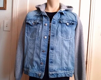 jean jacket with hood