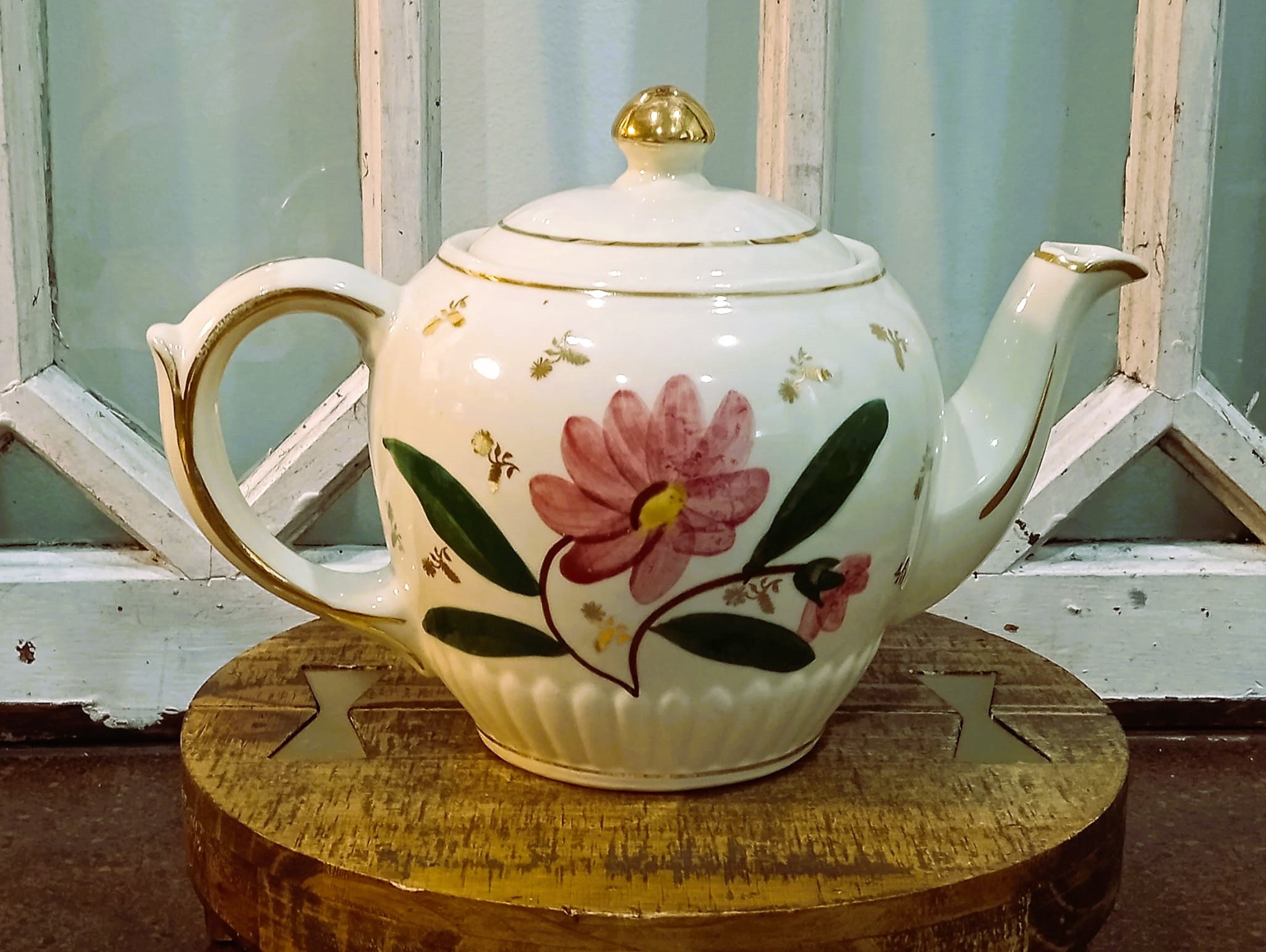 李朝夏茶碗 Vintage Original Shawnee Pottery Teapot With Lid, Handle and
