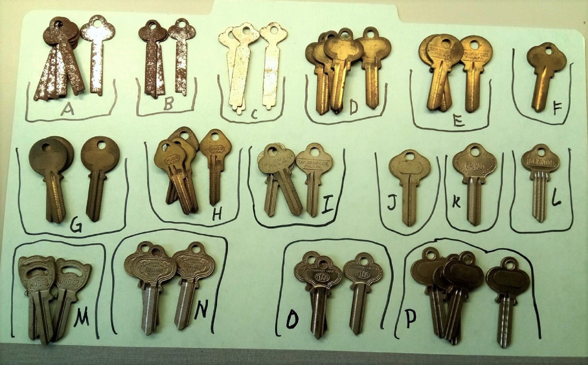 46 Uncut Old Key Blanks with full description. Russwin HUBER Etsy