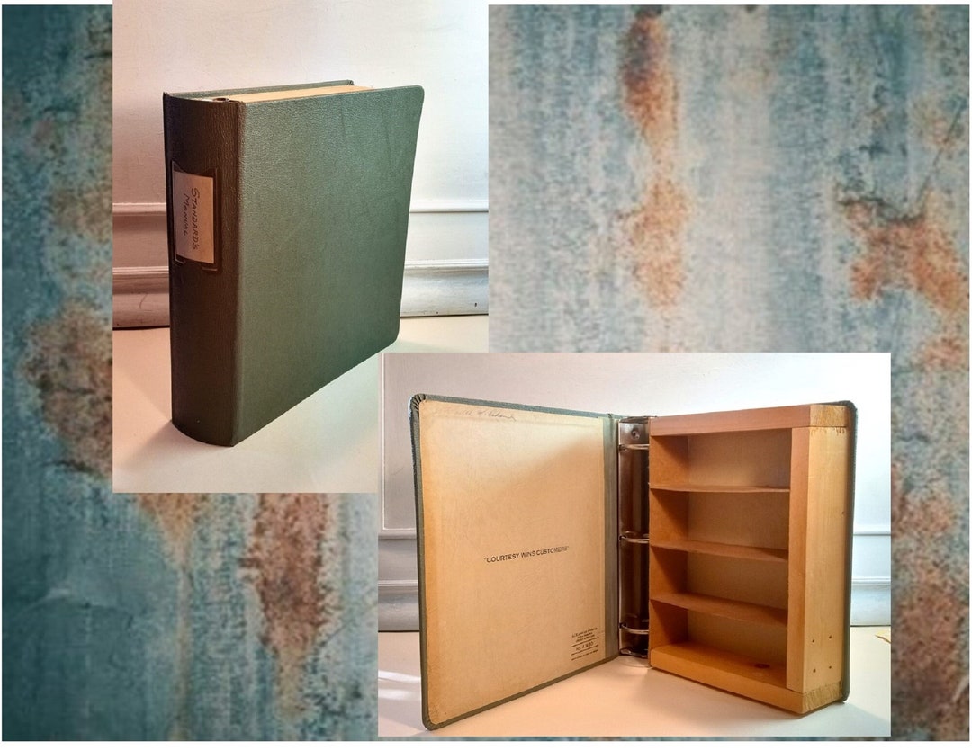 Vintage Industrial Book Safe Mid Century MCM Handmade Hollow Etsy