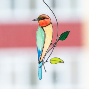 Bee Eater Stained Glass Suncatcher Mothers Day Gifts Birds Stained Glass Window Hangings