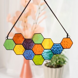 Honeycomb Stained Glass lightcatcher