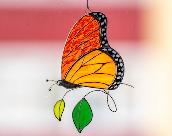 Monarch Butterfly Stained Glass Window Hangings Mothers Day Gifts Stained Glass Butterfly Gifts