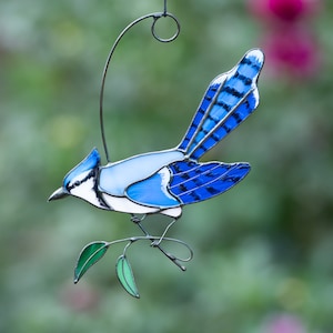 Blue Jay Bird Art Suncatcher