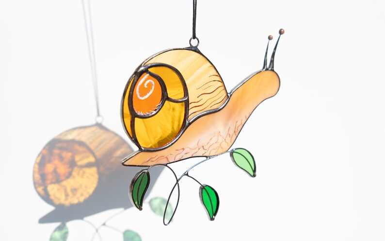 Stained Glass Snail light Catcher