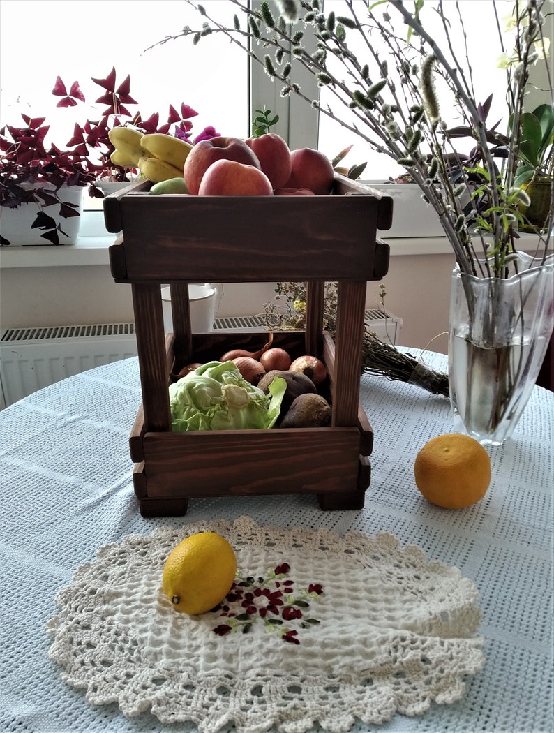 The beautiful wooden vegetable storage crate.Fruit crateapple Etsy