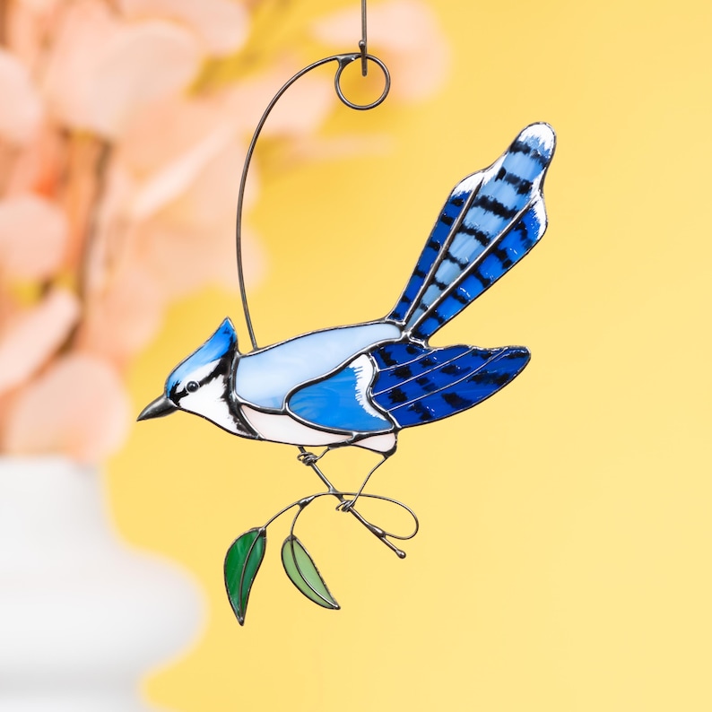Stained glass window hangings glass bird decor