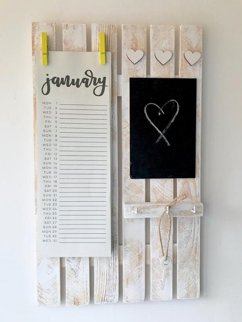 Wall organizer Organizer calendar Shelf wall decor Board frame | Etsy