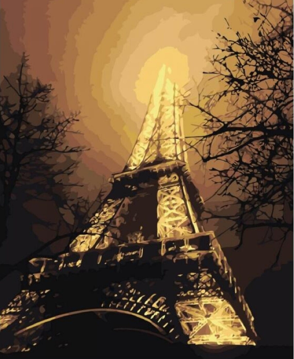 Paint by number kit.Eiffel Tower 15.7x Etsy