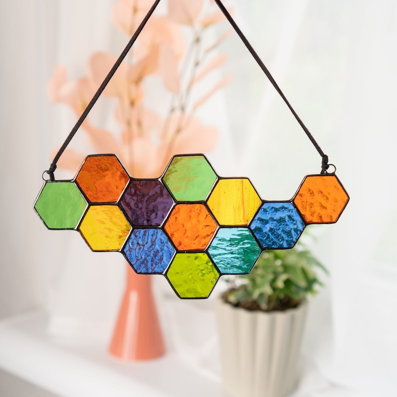 Honeycomb Stained Glass lightcatcher