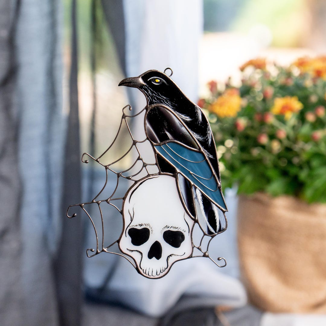 Mozamy Creative Crow Wall Decals - Black Vinyl Peel And Stick Halloween Decorations (50 Pieces) - View #10