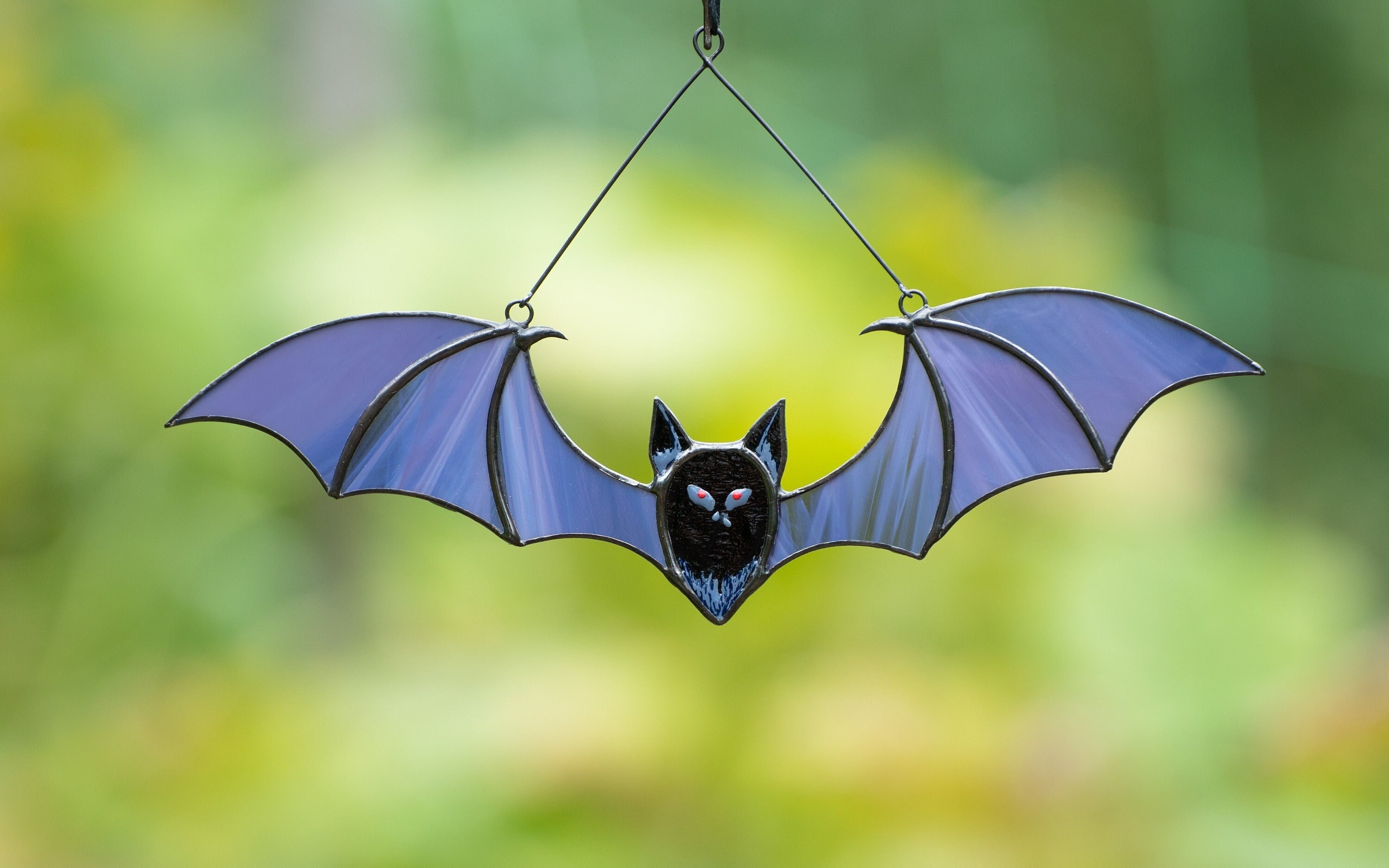 Buntglas-Fensteraufhänger Für Halloween – Mit Fledermaus-Design, Sonnenfänger Für Innen