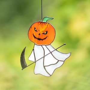 ハロウィン ステンドグラス パンプキン サンキャッチャー ハロウィン デコレーション 屋外 ゴースト ステンドグラス 窓飾り 不気味な装飾