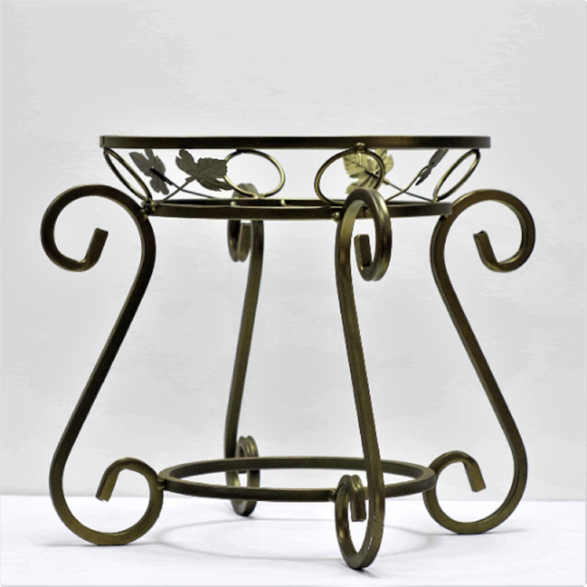 Wrought iron metal plant stand.Outdoor plant stand indoor Etsy