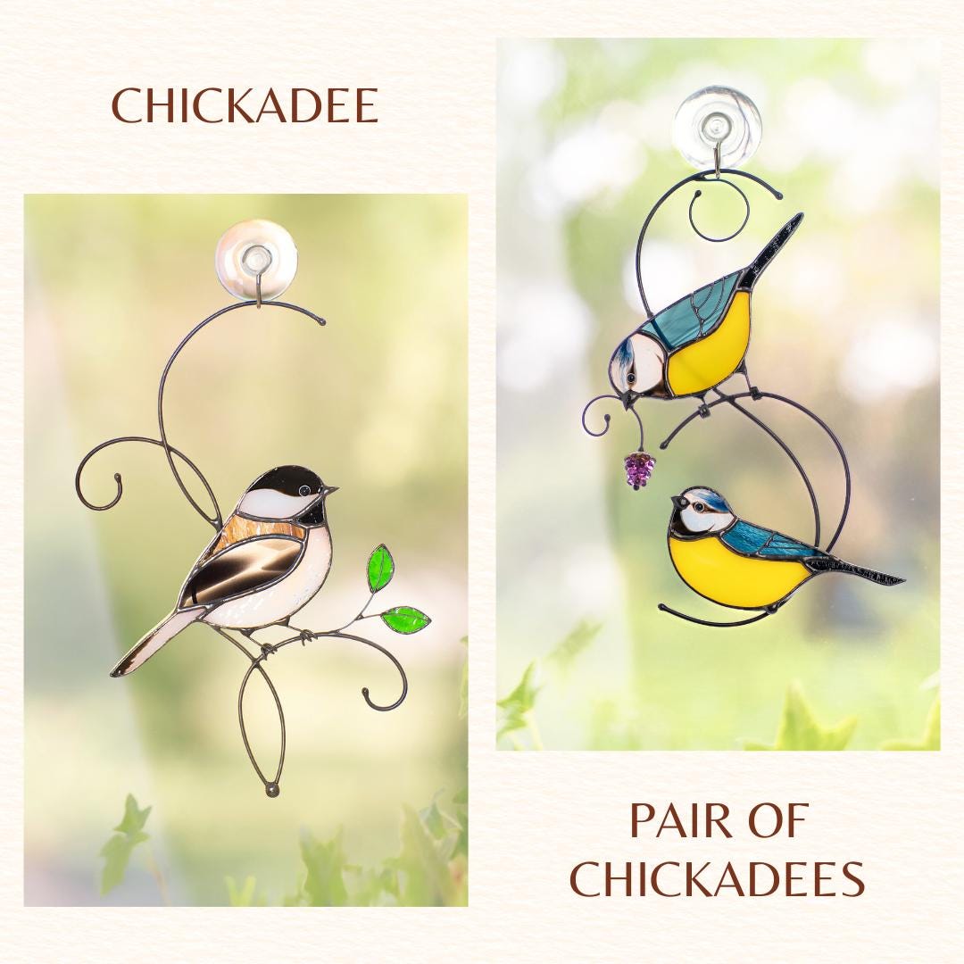Acchiappasole In Vetro Colorato Cardinale – Decorazione Da Finestra Fatta A Mano, Con Catena E Ventosa, Regalo Per Amanti Degli Uccelli E Della Natura