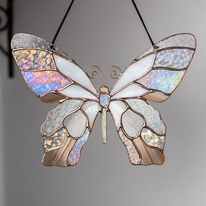 Butterfly Stained Glass Window Hangings Light Catcher Stained Glass Panel Butterfly Fly Insect Stained Glass Suncatcher
