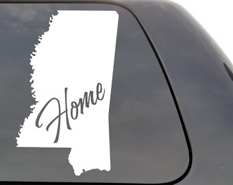 3 Pack Mississippi State Map MS Home State Symbol Permanent Vinyl Decal Sticker 