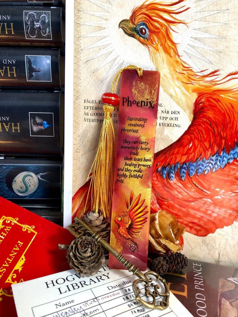 Phoenix Fantastic Beasts and where to find them bookmark | Etsy