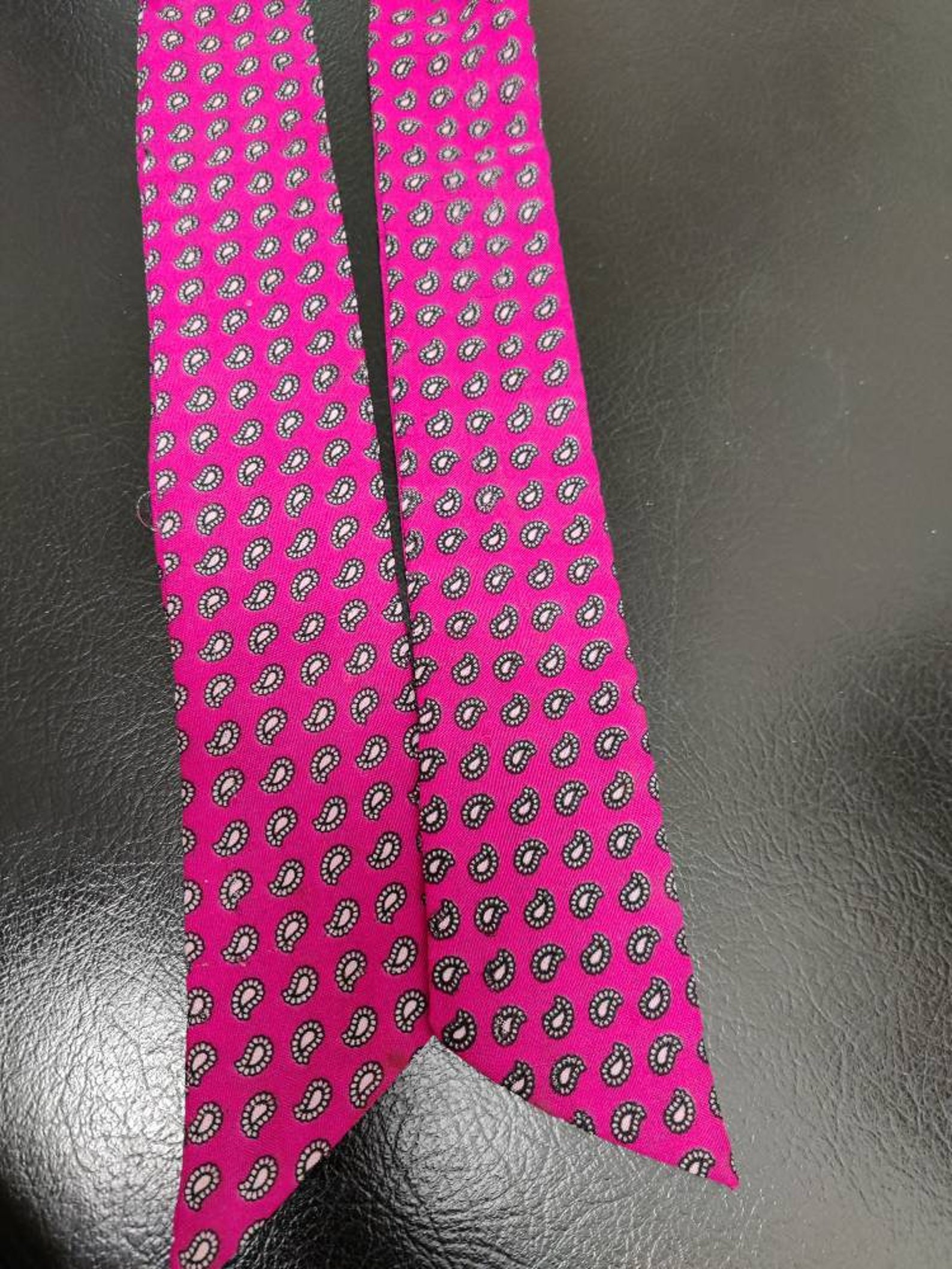 Necktie cerise pink loose tie silk | Etsy