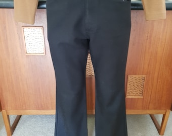 Mens mid grey 1970s polyester comfort pants Wrangler 36x 30 90cm waist