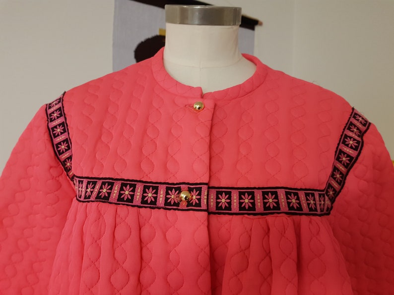 neon pink dressing gown