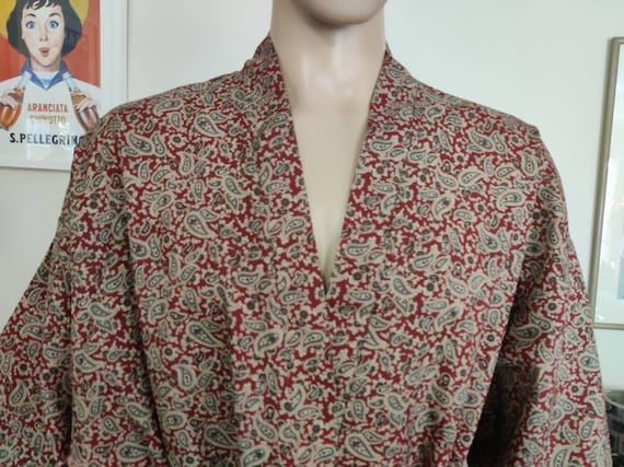 80s wrap shave coat robe summer polyester cool ab… - image 2