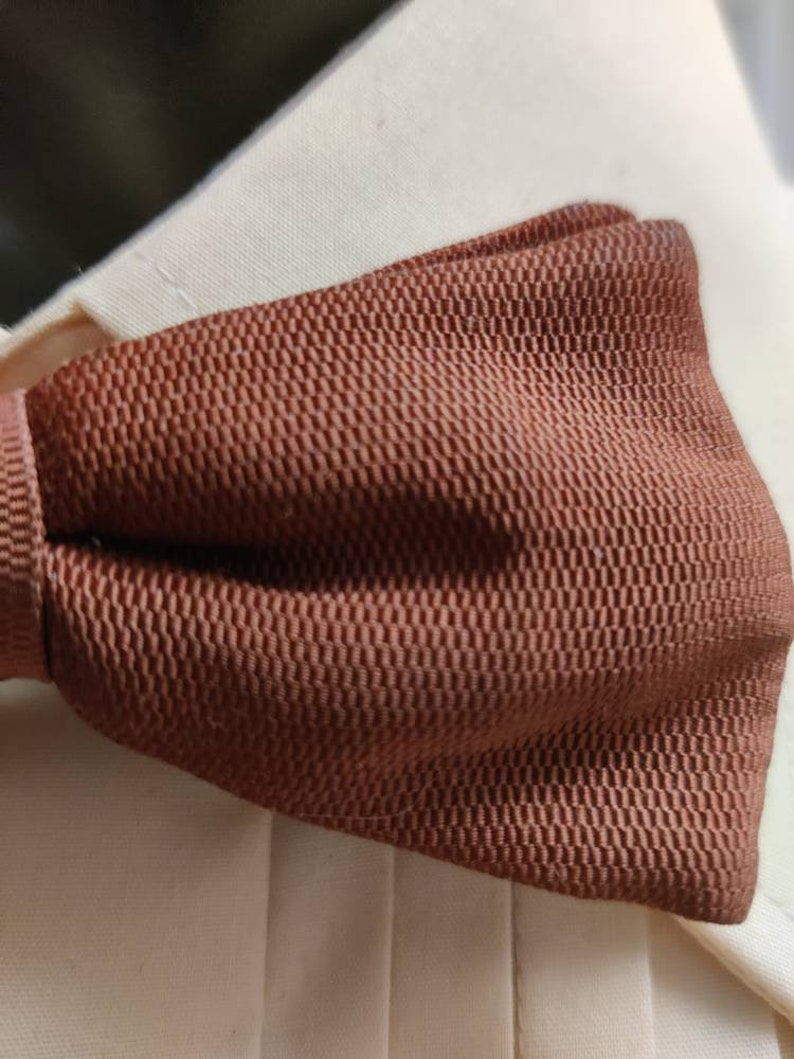 Tan easy fix clip bow tie 60s formal wedding after five