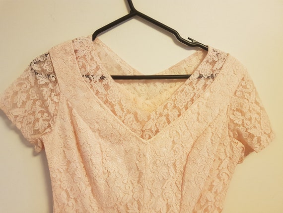 Peach lace bride bridesmaid after five formal bel… - image 6