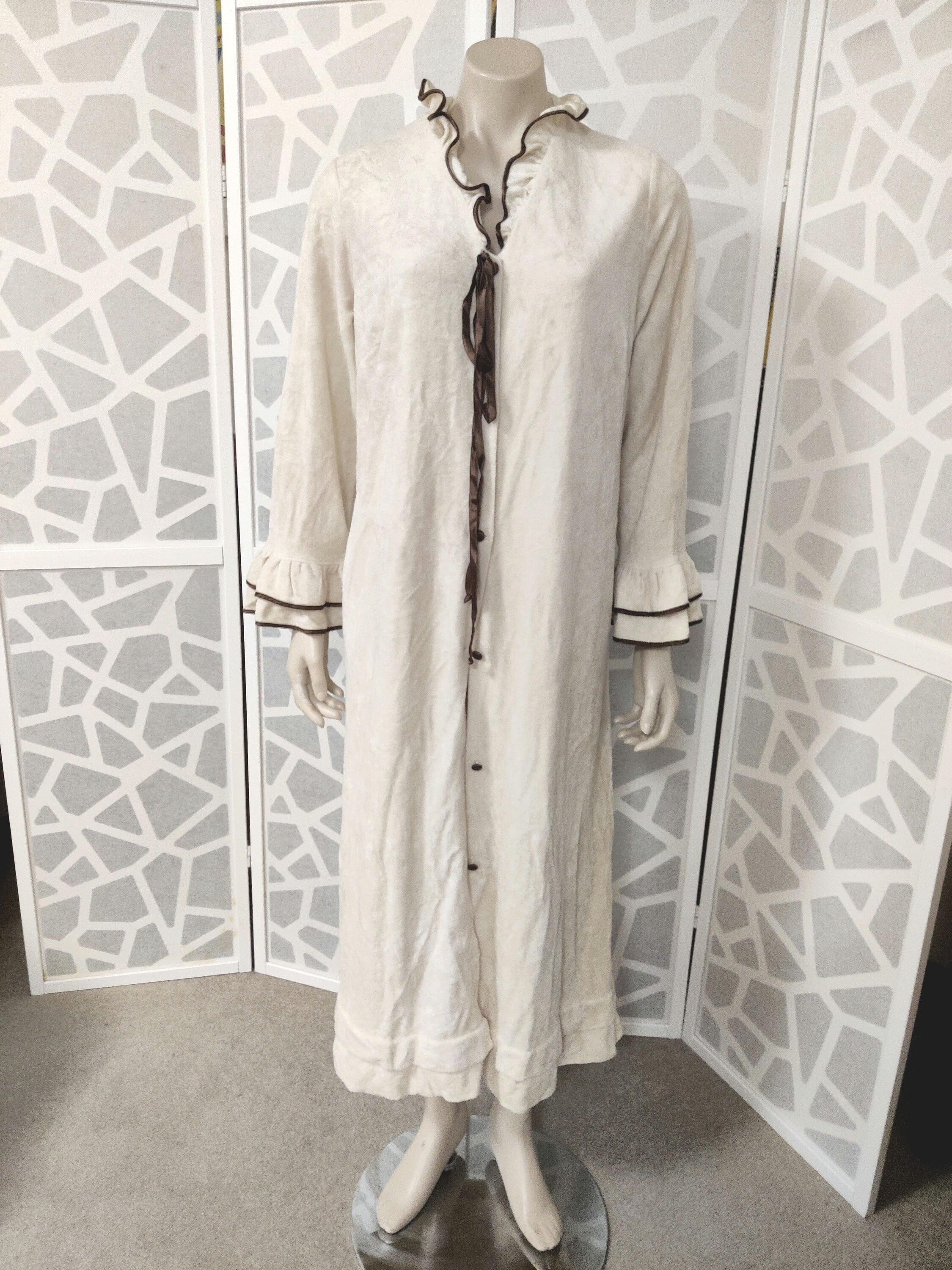 Cream Ralston Vintage 1970s Cream Brown Velour Gown Medium Size Bust 112cm  44inch - Etsy Norway