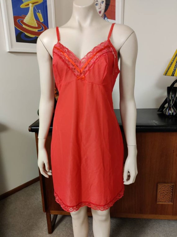 Coral Red Mini Slip With Tags Target Label Nightie Mini Size 20au to Fit  Bust 105cm -  Canada