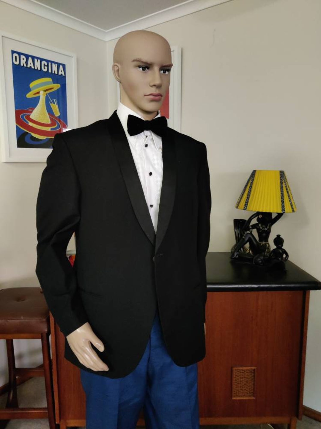 Mens Black Tuxedo After Five Jacket Narrow Lapels Chest 116cm 46inch Etsy